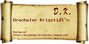 Drechsler Krisztián névjegykártya